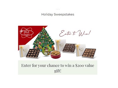DGZ Chocolates Holiday Sweepstakes
