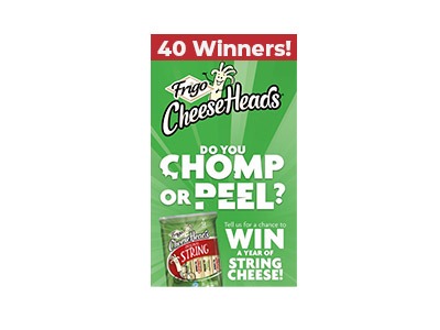 Frigo Cheeseheads Chomp vs Peel Sweepstakes