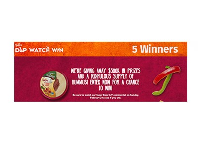 Sabra Dip Watch Win Cash Sweepstakes