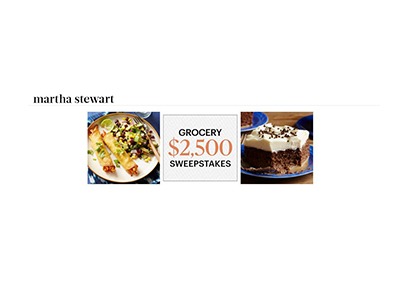 Martha Stewart Free Grocery Sweepstakes