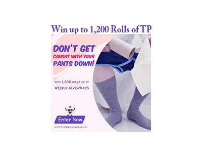 Toilet Paper Giveaway - Don't get caught with your pants down