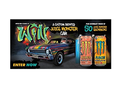 Monster Energy Custom Painted Car Sweepstakes
