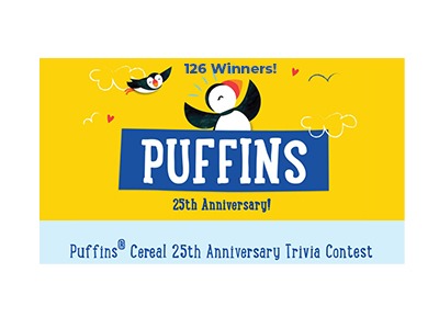 Puffins Cereal 25th Anniversary Trivia Contest