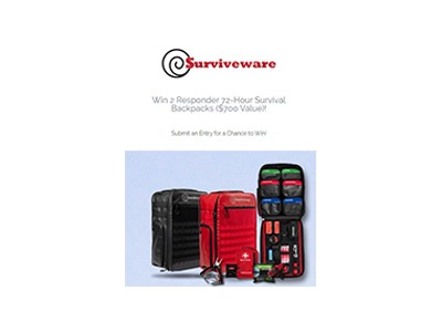 Responder 72-Hour Survival Backpacks Giveaway