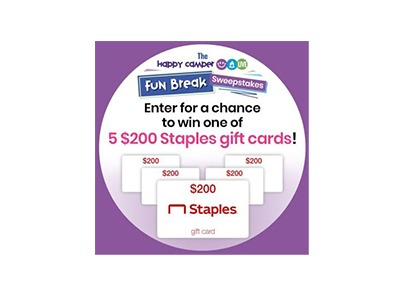 The Happy Camper Fun break Sweepstakes