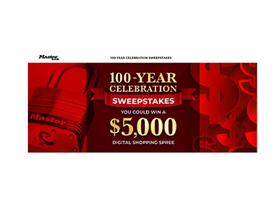 Master Lock 100 Year Celebration Sweepstakes
