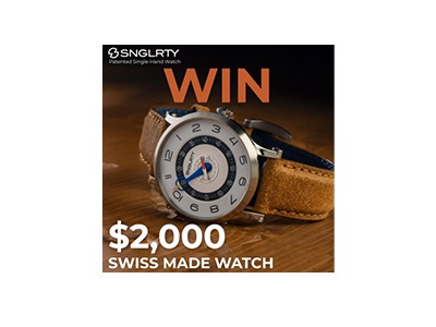 Win a SNGLRTY Swiss Made Watch