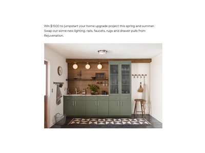 Rejuvenation Upgrade Your Space Sweepstakes