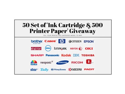 Win your Own Printer Cartridge Model & 500 Sheet Printer Paper