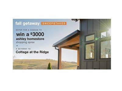 Ashley Furniture Fall Getaway Sweepstakes