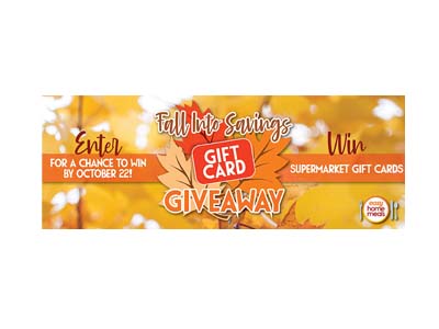 Fall into Savings Gift card Giveaway