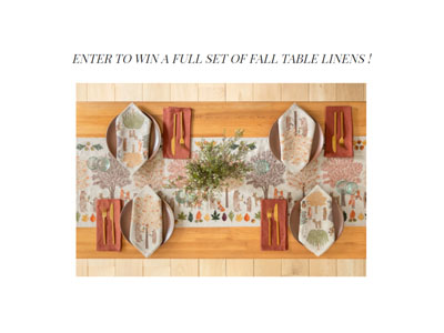 Fall Foliage Table Linens Giveaway