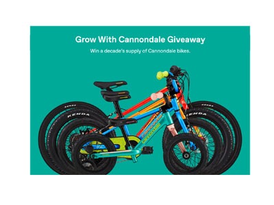 Grow with Cannondale Giveaway