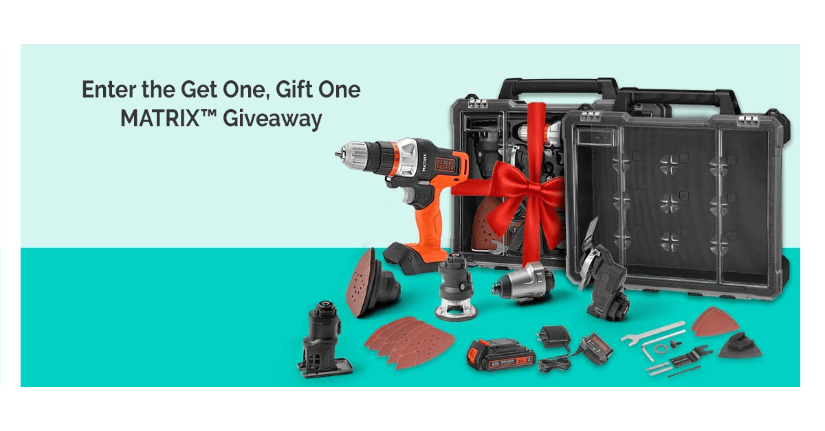 Black + Decker Win One Give One Giveaway