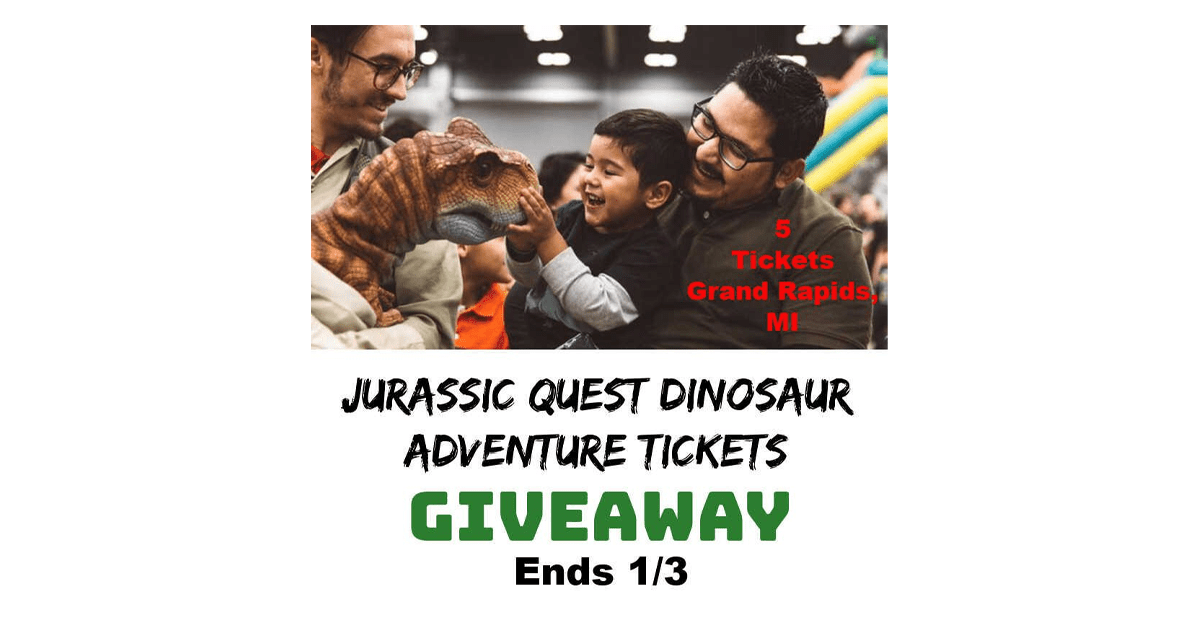 Jurassic Quest Dinosaur Adventure Tickets Giveaway