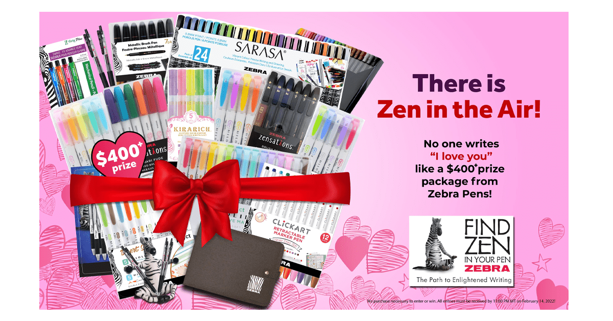 Zebra Pen Valentine’s Day Sweepstakes