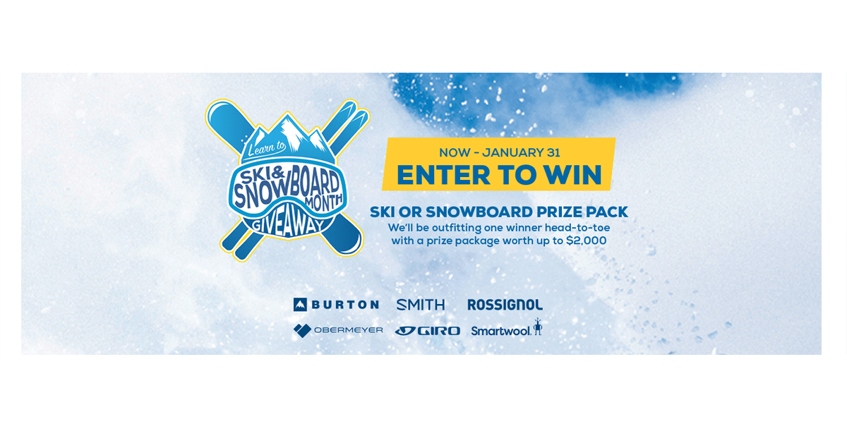 Learn to Ski & Snowboard Month Giveaway