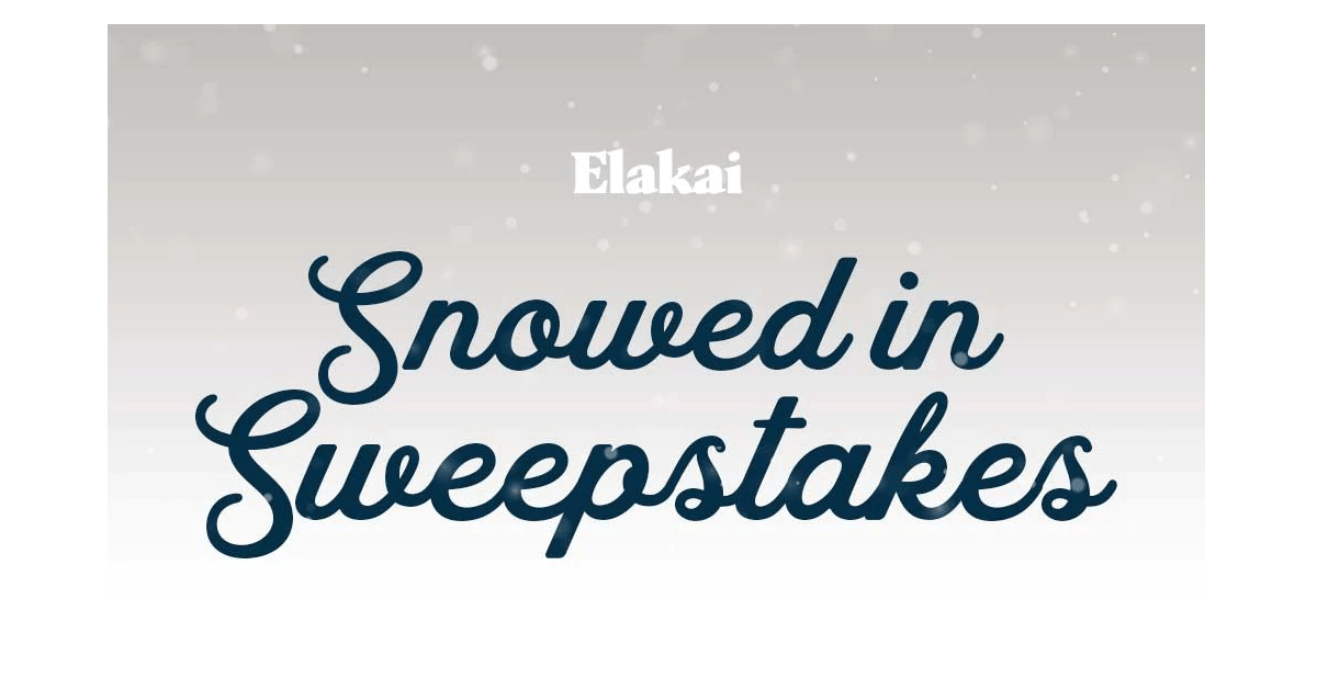 Elakai Outdoor Snowed In Sweepstakes