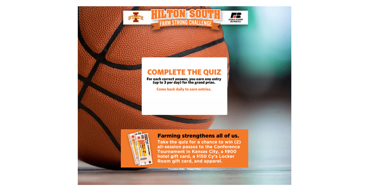 Hilton South Farm Strong Challenge Sweepstakes