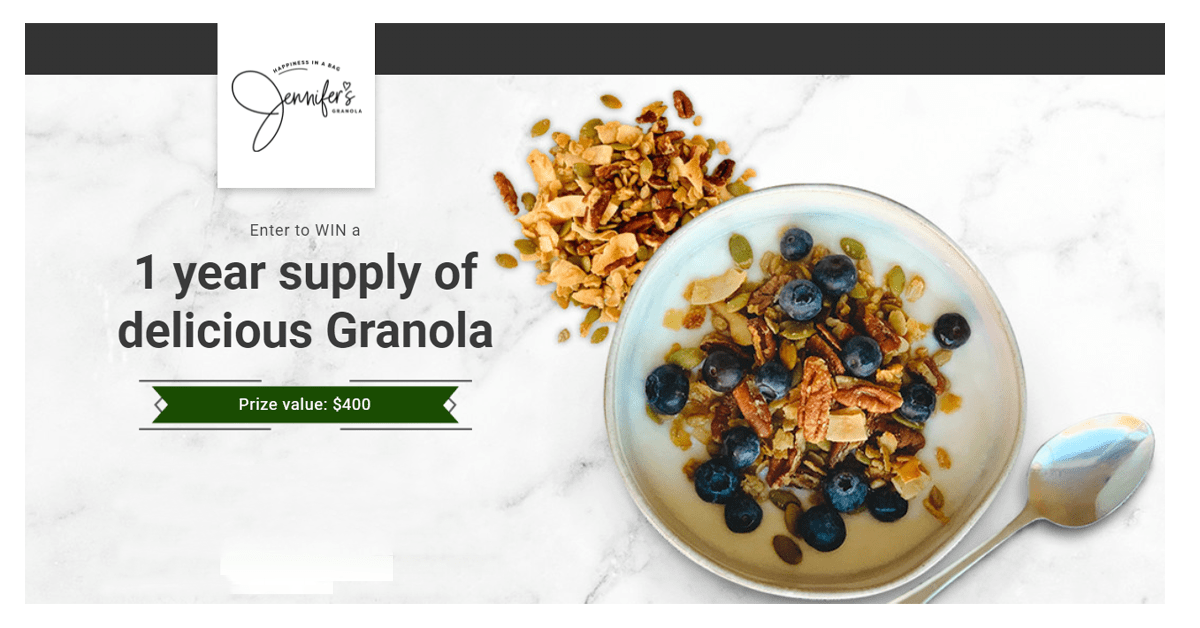 WIN a 1 Year Supply of Delicious Granola