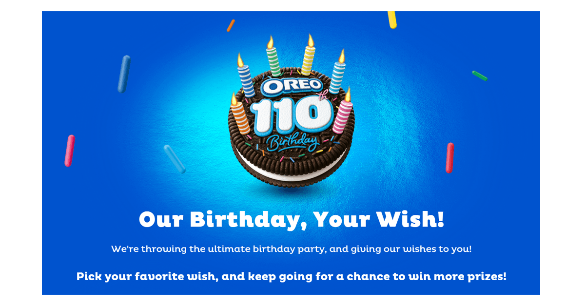 OREO 110th Birthday Sweepstakes