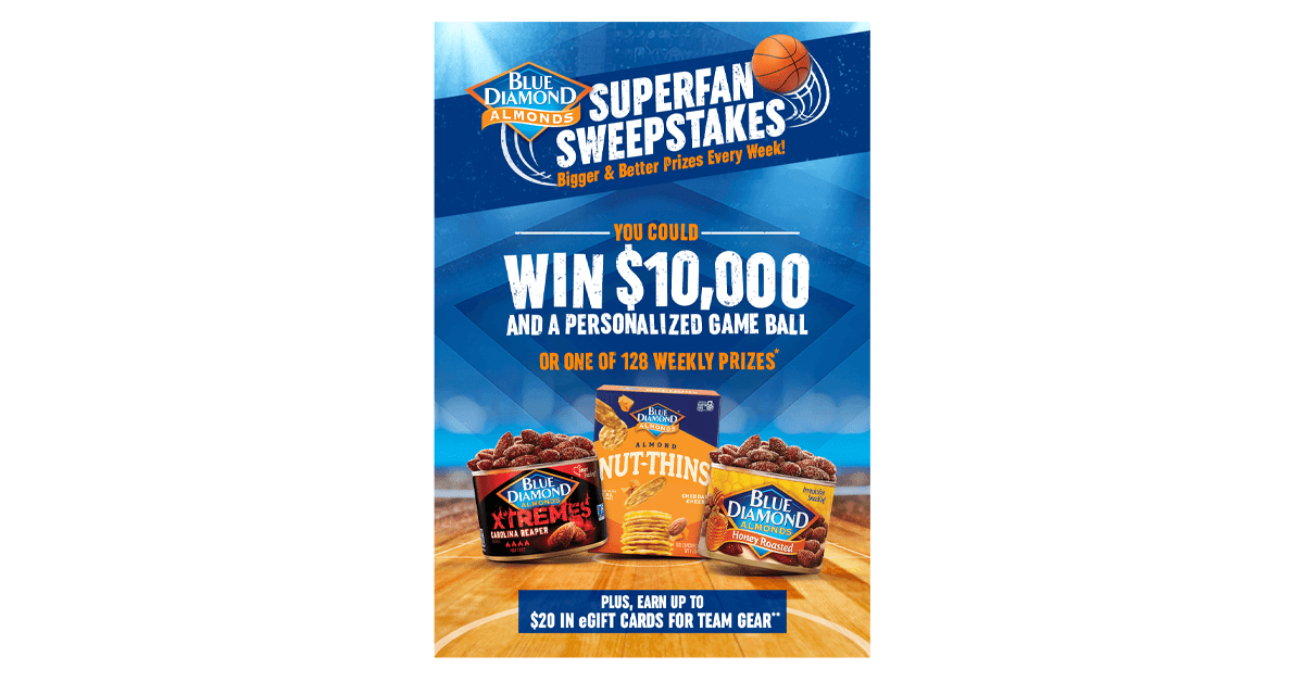 Blue Diamond Super Fan Madness Sweepstakes