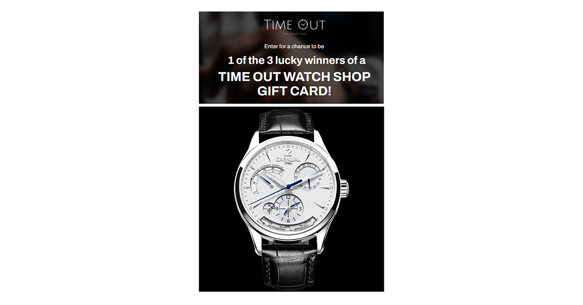 Time Out Watch Shop Giveaway