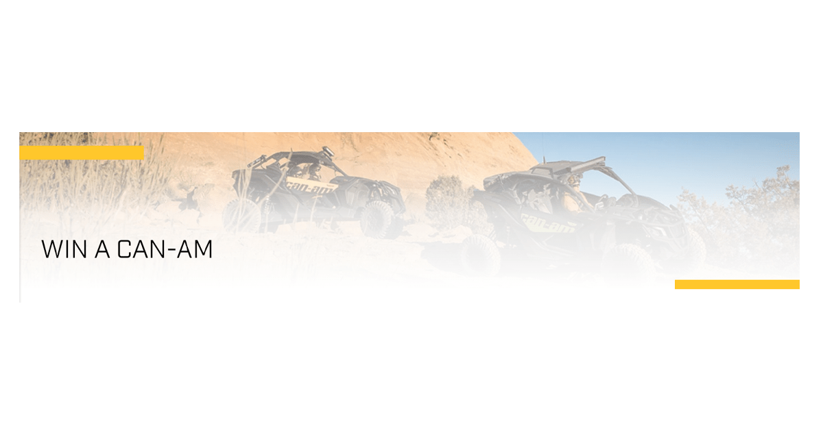 Win a BRP Vehicle Sweepstakes