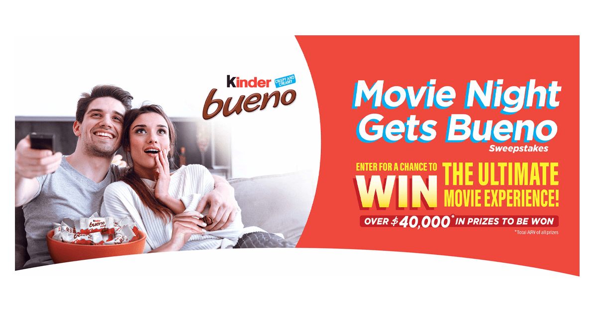 Kinder Bueno Movie Night Gets Bueno Sweepstakes