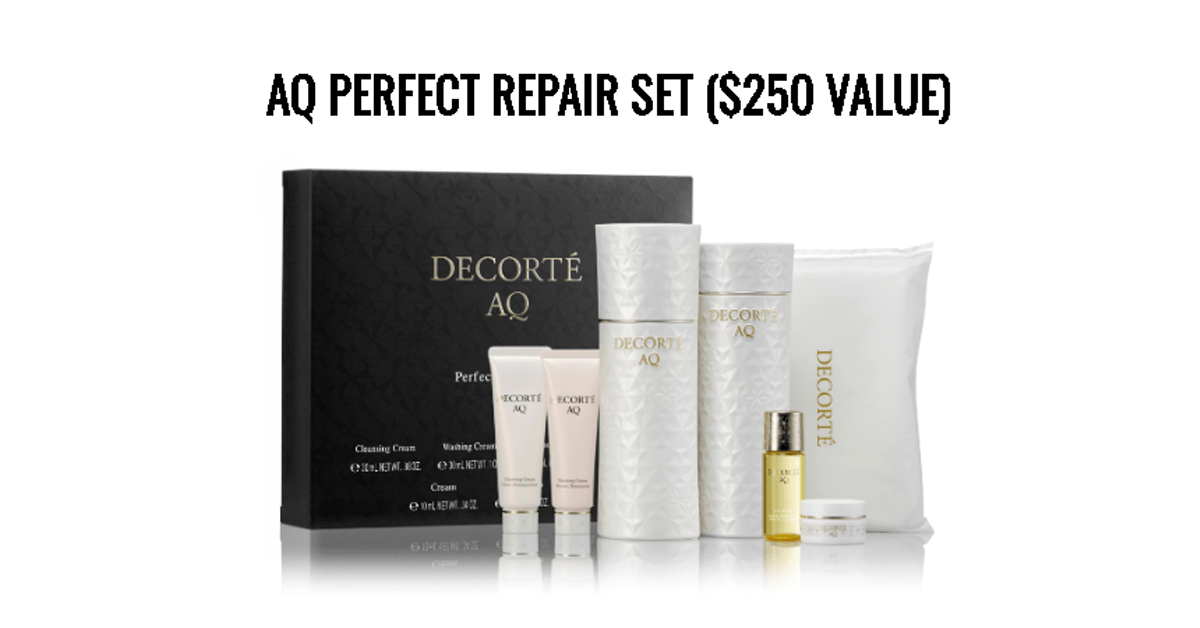 KOSE America Decorté AQ Perfect Repair Set Giveaway