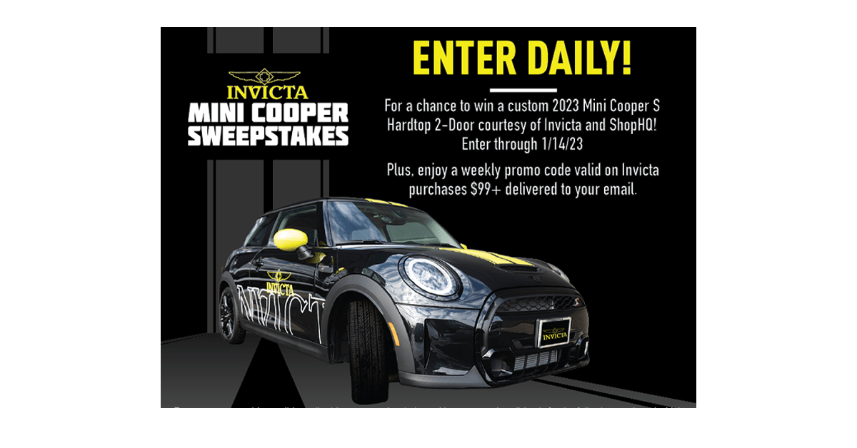 ShopHQ Invicta Mini Cooper Sweepstakes