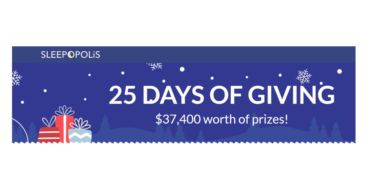 Sleepopolis 25 Days of Giving Sweepstakes