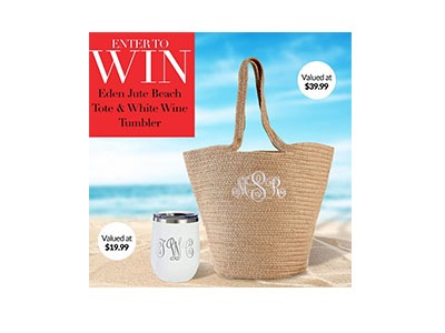 Win a Eden Jute Beach Tote and Wine Tumbler
