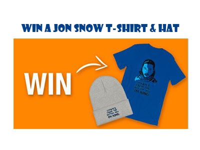 Win a Jon Snow T-Shirt and Hat