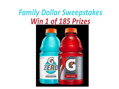 Gatorade Fitness Sweepstakes At Family Dollar