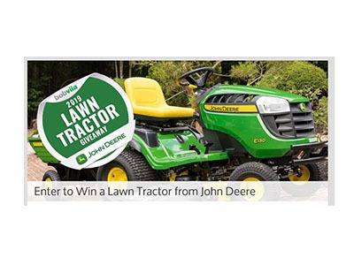 Win a John Deere Lawn Tractor