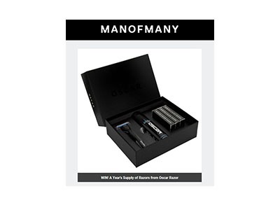 Win a Year’s Supply of Oscar Razors