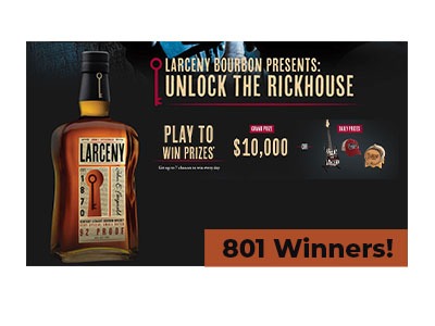 Larceny Bourbon Instant Win Game