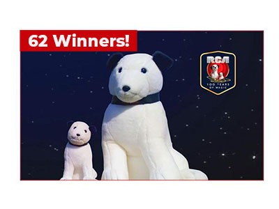 Win the RCA Nipper & Chipper Plush Set