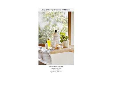 Daylight Savings Giveaways