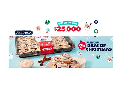 Cinnabon 25 Days of Christmas Sweepstakes