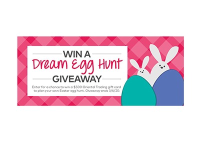 Oriental Trading Dream Egg Hunt Giveaway