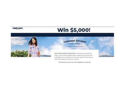 Lands’ End Summer Dreams $5,000 Cash Sweepstakes
