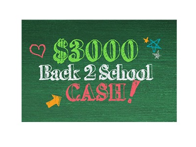 $3,000 Back-2-School Cash Sweepstakes