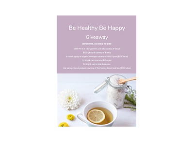 Be Happy be Healthy Giveaway