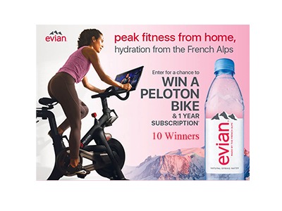 Evian the peak fitness from home sweepstakes