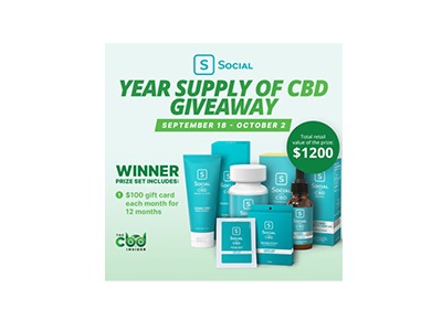 Social CBD Year Supply Of CBD Giveaway