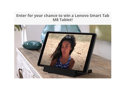 Win a Lenovo Smart Tab M8 Tablet