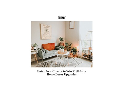 Hunker Win a Home Decor Upgrade Giveaway