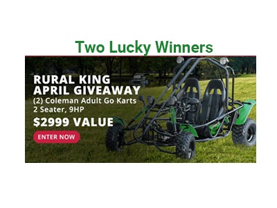 Coleman Adult 2 Seater Go Kart Giveaway